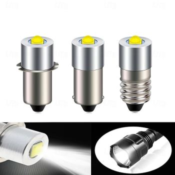 6 Pcs Flashlight LED Bulb Lighting Light Source P13.5s Ba9s E10 Led Bulb 3w Plug-In Light High Brightness Small Bulb 3v 6v 12v 24v  1 LED Beads 3535 Warm White White