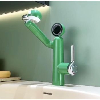 Toplly Robot Smart Faucet,Fun Transformer Design with Intelligent LED Temperature Display,Kids Vanity Faucet