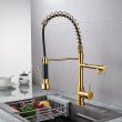 Spring Kitchen faucet,Golden Kitchen faucet, Pull-out  Pull-down Modern Kitchen Taps,Pull Down Kitchen Faucets 360 Swivel Sprayer