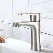 Toplly Vanity Faucet,Stainless Steel Nickel Brushed Vanity Faucet,Hot and Cold Vanity Faucet