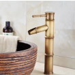 Toplly Vintage Bathroom Sink Faucet, Bamboo Style Faucet, Retro Style Monobloc Washroom Basin Taps, Antique Single Handle Faucet