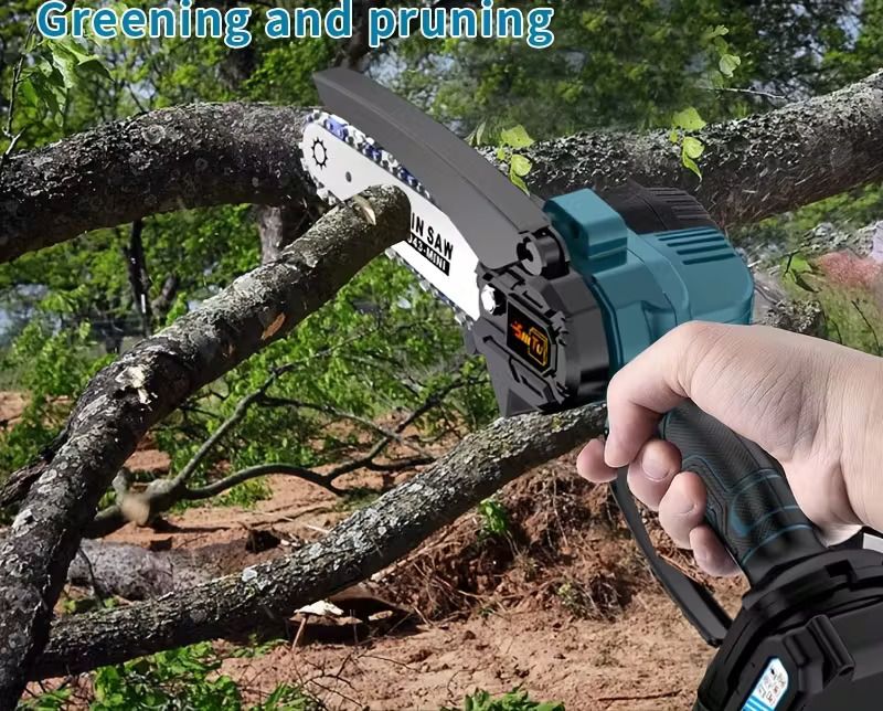 Portable Cordless Chainsaw,Wireless Mini Chainsaw, Portable Cordless Chainsaw, Small Handheld Chainsaw, Suitable for Tree Pruning Branches, Yards, Residences, And Gardens