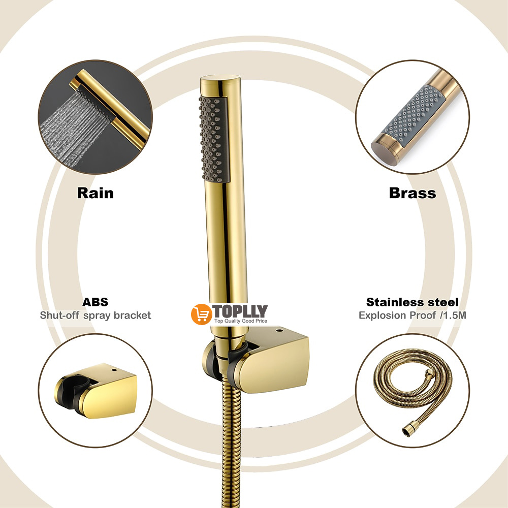 Contemporary Hand Shower Chrome / Brushed / Ti-PVD Feature - Shower Shower Head / Stainless Steel / Brass / Yes 2025 - CAD $23.99 –P11
