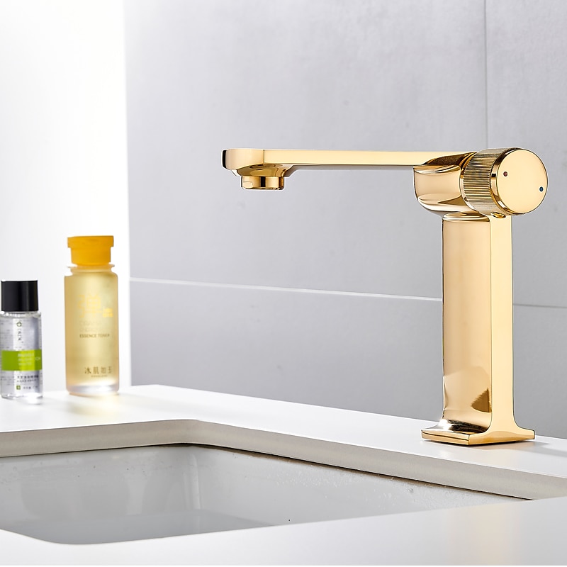 Basin Sink Mixer Taps, Bathroom Sink Faucet Single Handle One Hole Deck Mounted Vessel Water Tap with Hot and Cold Hose 2025 - CAD $89.59 –P3