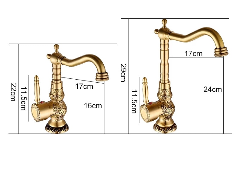 Bathroom Sink Faucet Centerset Brass Centerset Single Handle One Hole Bath Taps 2025 - CAD $159.99 –P5