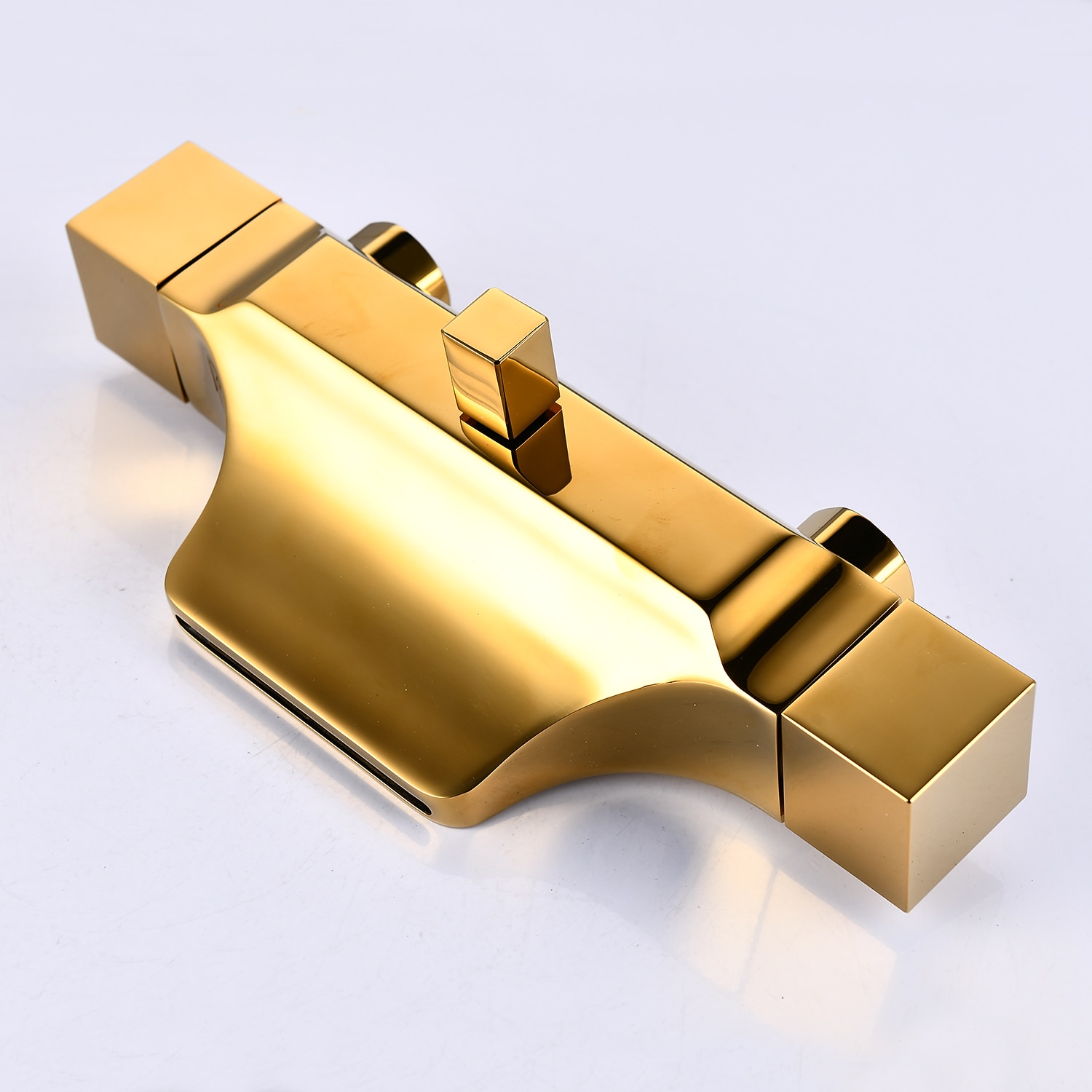 Bathtub Faucet - Contemporary Electroplated Wall Mounted Ceramic Valve Bath Shower Mixer Taps 2025 - CAD $271.99 –P17