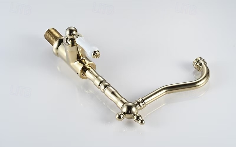 Kitchen Faucet 360 Swivel Antique Sink Faucet Mixer Tap Fashion Gold Sink Faucet Copper Hot and Cold Basin Tap 2025 - CAD $111.99 –P4