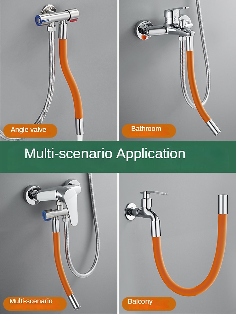 Faucet Extension Tube 45cm Universal Flexible Hose Shapeable Water Pipe Multipurpose Connector Faucet for Kitchen Sink Bathroom Garden 2025 - CAD $11.99 –P2