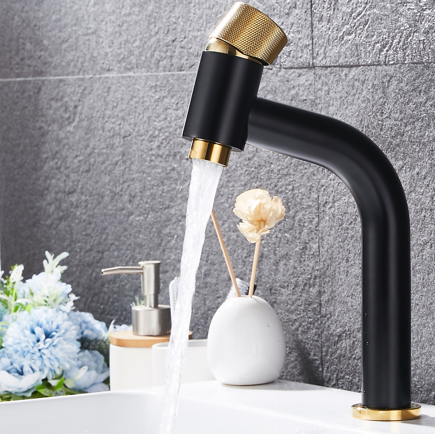 Bathroom Sink Faucet - Waterfall Electroplated Centerset Single Handle One HoleBath Taps / Bathroom Sink Faucet+ Accessories / Vintage / Yes / Brass / Brass 2025 - CAD $79.99 –P13