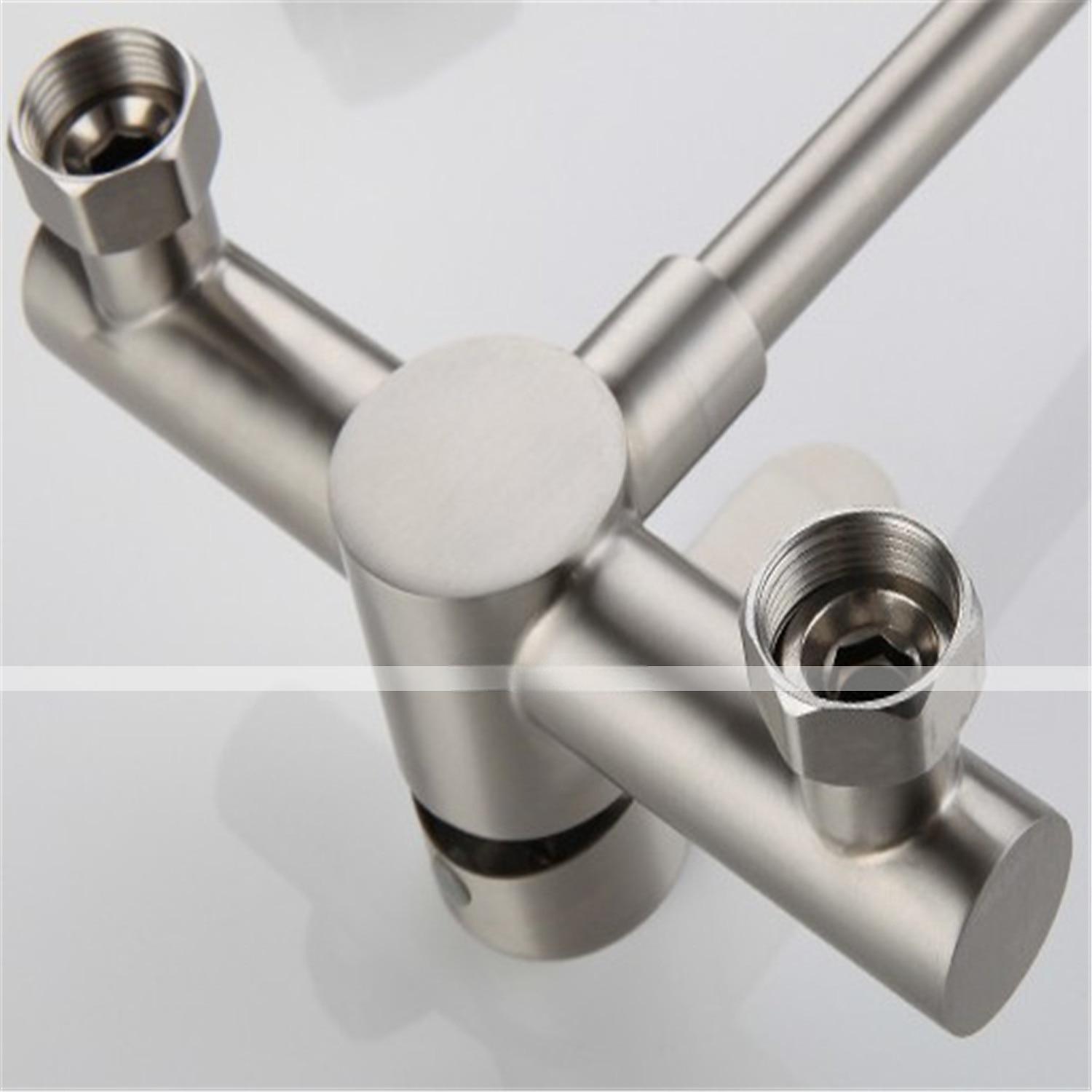 Kitchen FaucetStainless Steel Rotatable Wall Mounted Single Handle Two Holes Kitchen Taps with Hot and Cold Switch 2025 - CAD $79.99 –P6