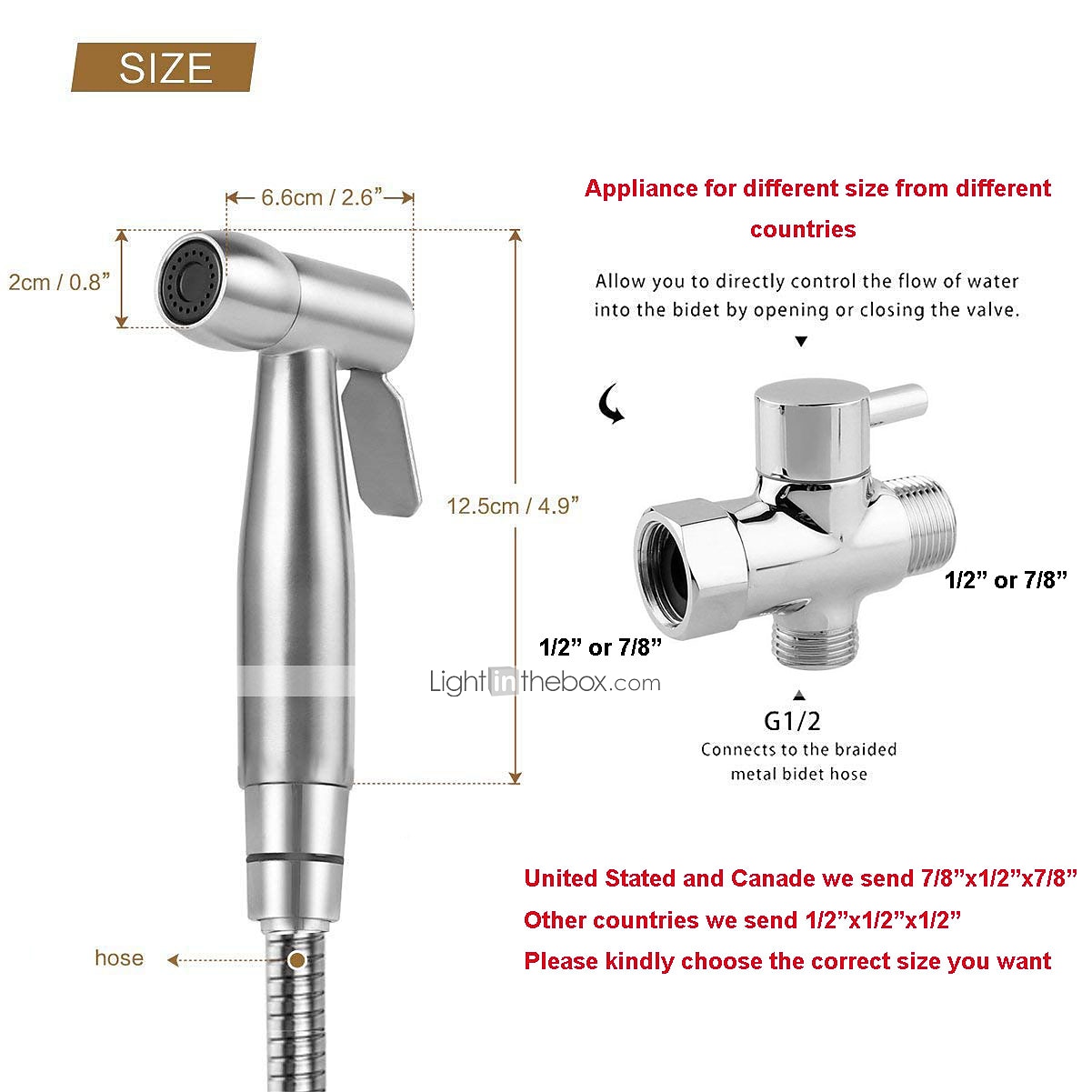 Stainless Steel Handheld Bidet Mixing Valve Toilet Bow Cleaning Set Bidet Sprayer Faucet Balcony Cleaning Accessories Washlet 2025 - CAD $39.99 –P5