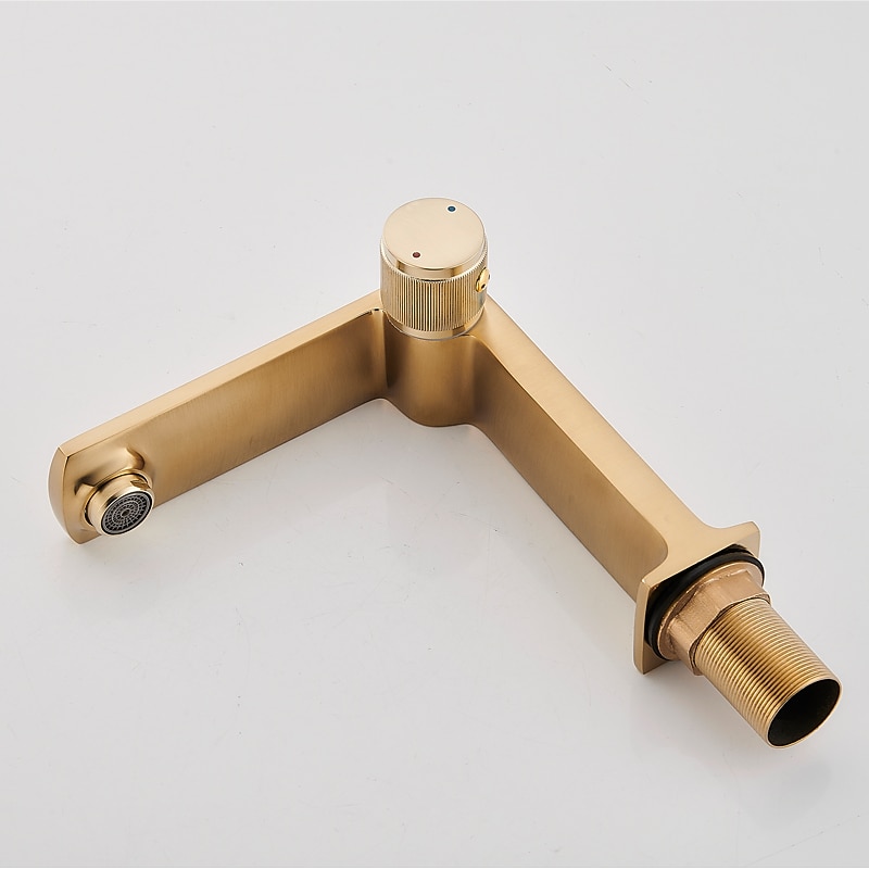 Basin Sink Mixer Taps, Bathroom Sink Faucet Single Handle One Hole Deck Mounted Vessel Water Tap with Hot and Cold Hose 2025 - CAD $89.59 –P10