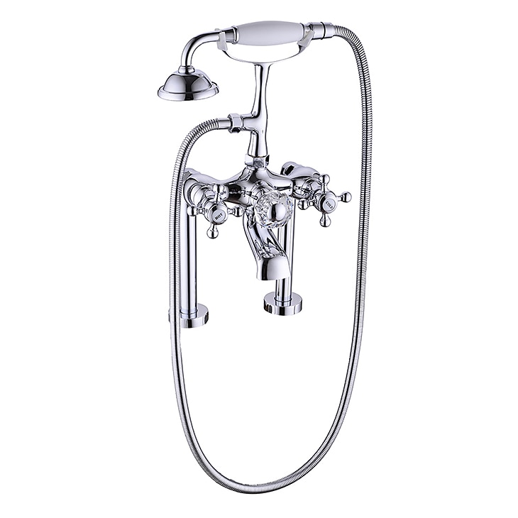 Bathtub Faucet - Modern Contemporary Electroplated Roman Tub Ceramic Valve Bath Shower Mixer Taps 2025 - CAD $303.99 –P1