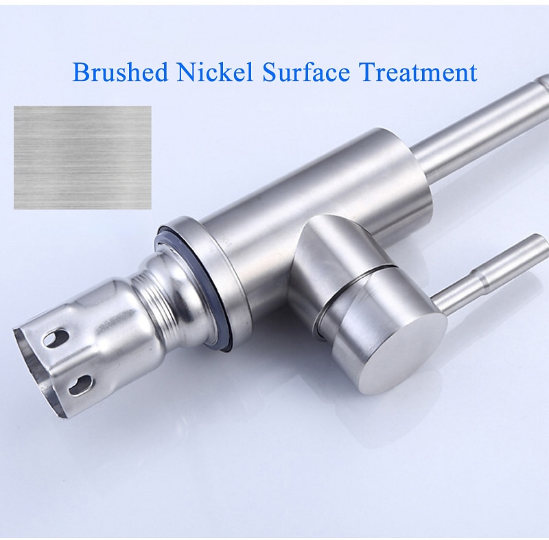 304 Stainless Steel Cold and Hot Water Kitchen Faucet Kitchen Mixers Kitchen Sink Tap 360 Degree Swivel Flexible Hose Basin Faucet 2025 - CAD $59.99 –P6