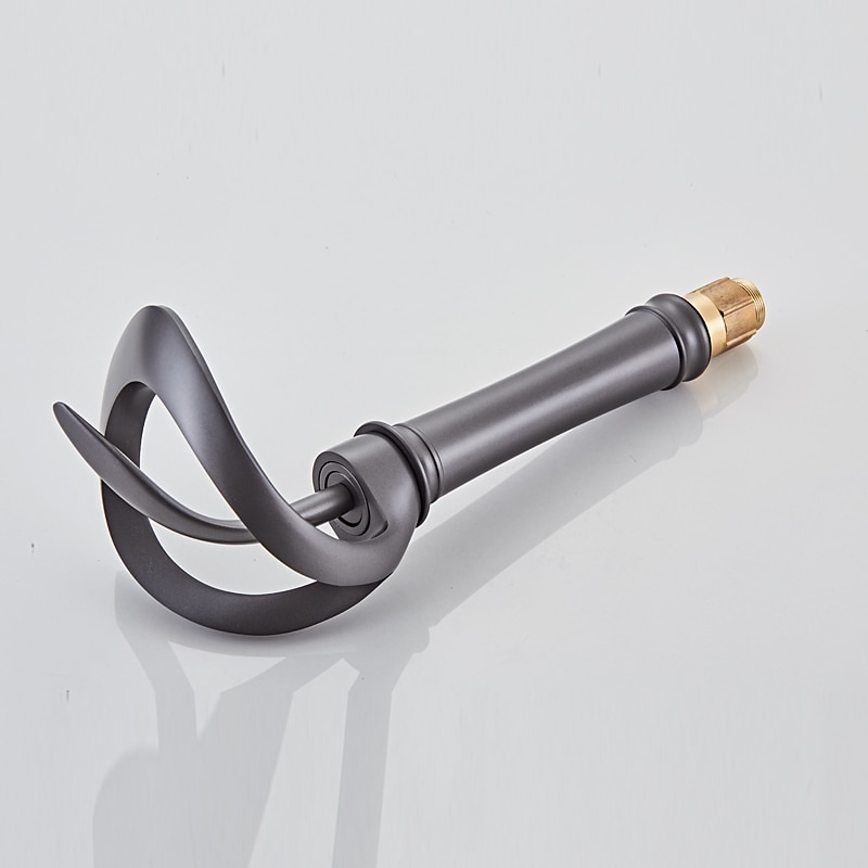 Bathroom Sink Faucet Waterfall Spout, Brass Mixer Basin Taps, Single Handle One Hole Bath Taps Painted Finishes Tall Body Modern Style 2025 - CAD $175.89 –P5