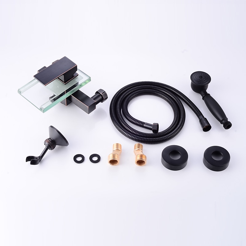 Bathtub Faucet - Modern Contemporary Electroplated Wall Installation Ceramic Valve Bath Shower Mixer Taps 2025 - CAD $207.99 –P1