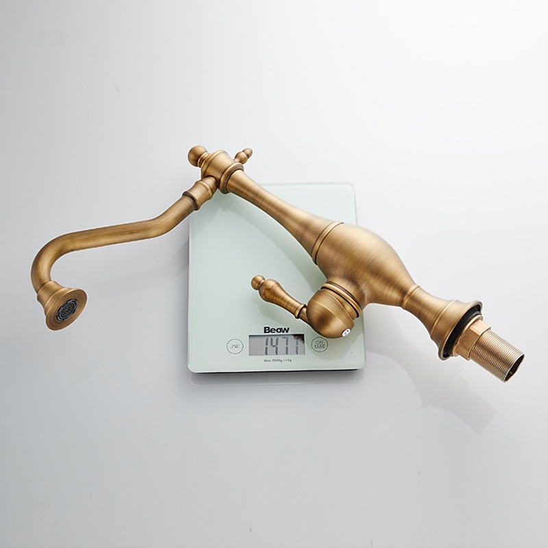 Kitchen FaucetHigh Arc Single Handle One Hole Rotatable Standard Spout Retro Kitchen Taps(Antique Brass/ORB) 2025 - CAD $151.99 –P5