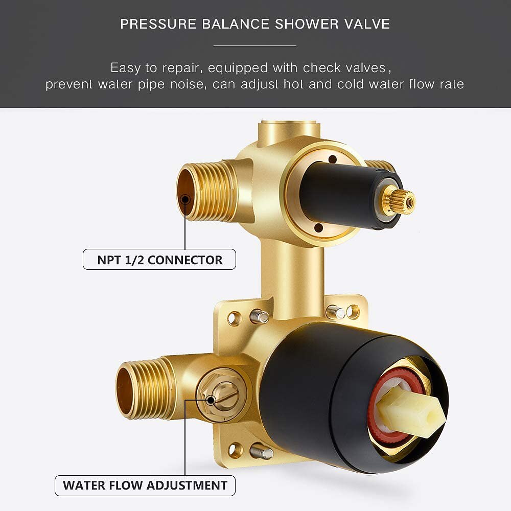 Shower FaucetShower Faucet Set Rainfall Shower Contemporary Painted Finishes Mount Inside Ceramic Valve Bath Shower Mixer Taps 2025 - CAD $239.99 –P6