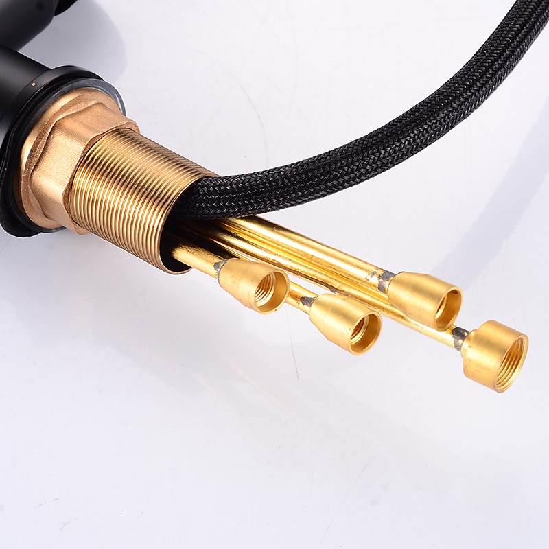 Kitchen faucet - Two Handles One Hole Electroplated / Painted Finishes Pull-out / Pull-down / Tall / High Arc / Purified water Centerset Modern Contemporary Kitchen Taps 2025 - CAD $159.99 –P6