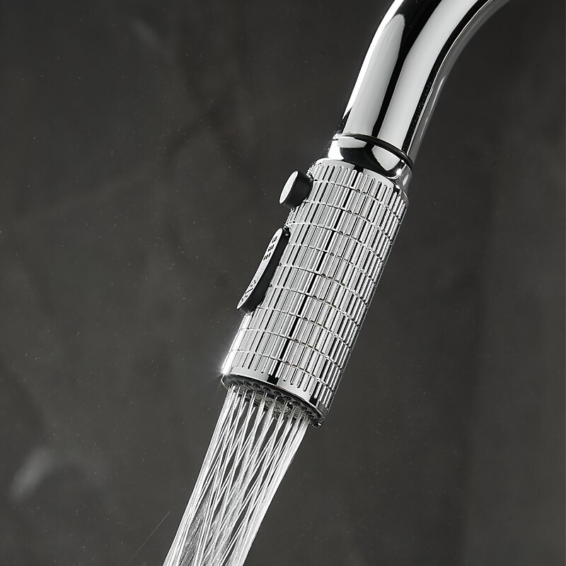 Kitchen Faucet Pull Out Sink Mixer Vessel Tap with 3 Mode Spout 360 Degree Rotate Single Handle with Cold and Hot Hose 2025 - CAD $118.37 –P10