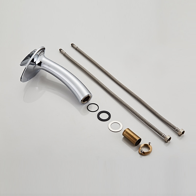 Bathroom Sink Faucet,Waterfall Heart Shape Handle Single Handle One Hole Bath Taps with Hot and Cold Switch 2025 - CAD $127.99 –P9