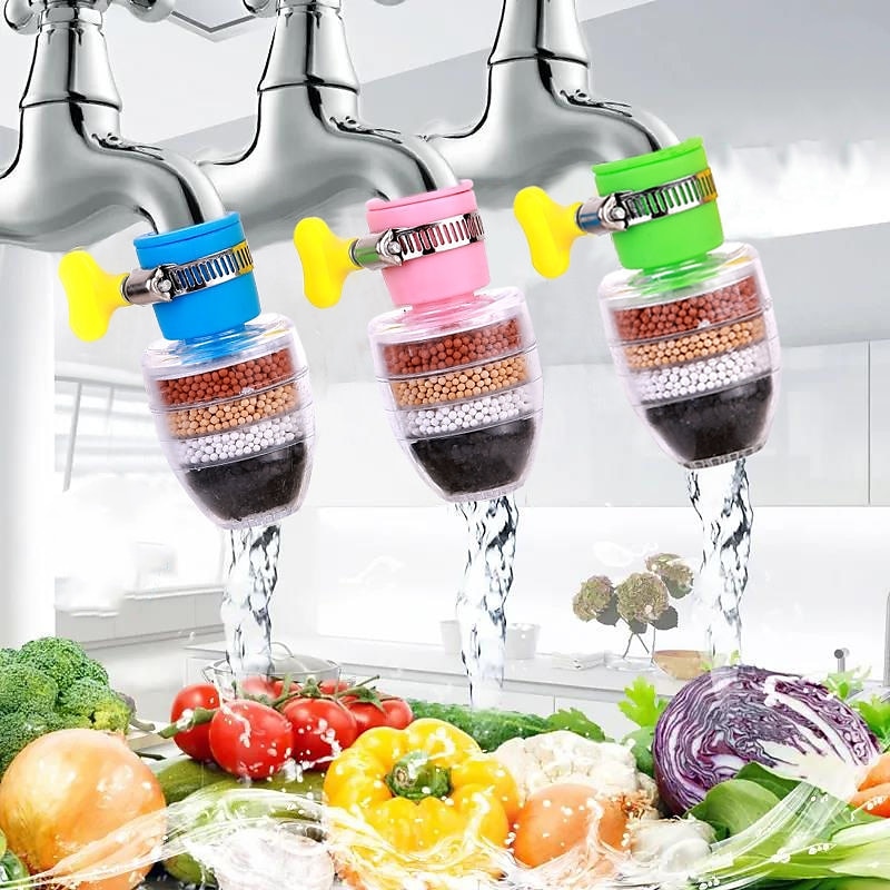 Six-Layer Adjustable Faucet Filter Water Purifier Household Bathroom Kitchen Tap Water Filter Splash-Proof Water Faucet Shower 2025 - CAD $6.99 –P7