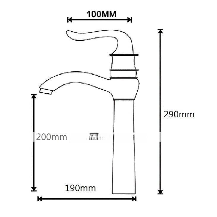 Brass Bathroom Sink Faucet,Waterfall Antique Brass Widespread Water Flow Single Handle One Hole Bath Taps with Hot and Cold Switch 2025 - CAD $95.99 –P4