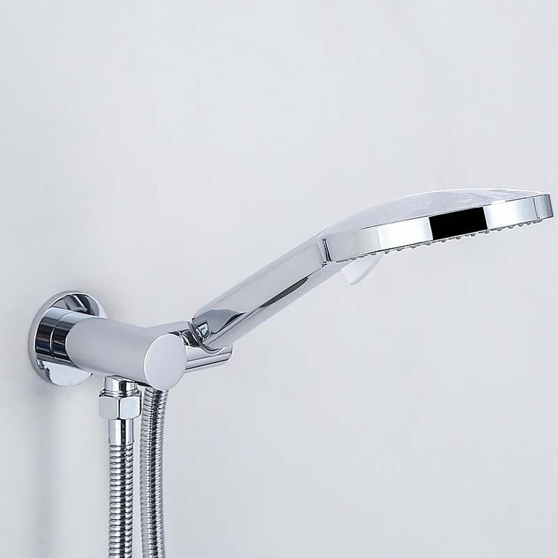 10 Inch Round Shower Faucets Sets3-Function Matte Black / Chrome Complete with Brass Shower Head and Solid Brass Handshower Mount Inside Rainfall Shower Head System 2025 - CAD $558.99 –P7