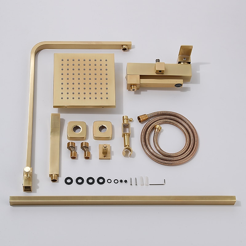 Shower FaucetShower System Rainfall Shower Head System Body Jet Massage Set Handshower Included Sound Shower Head Rainfall Shower Antique Vintage Style Nickel Brushed Electroplated 2025 - CAD $558.99 –P1