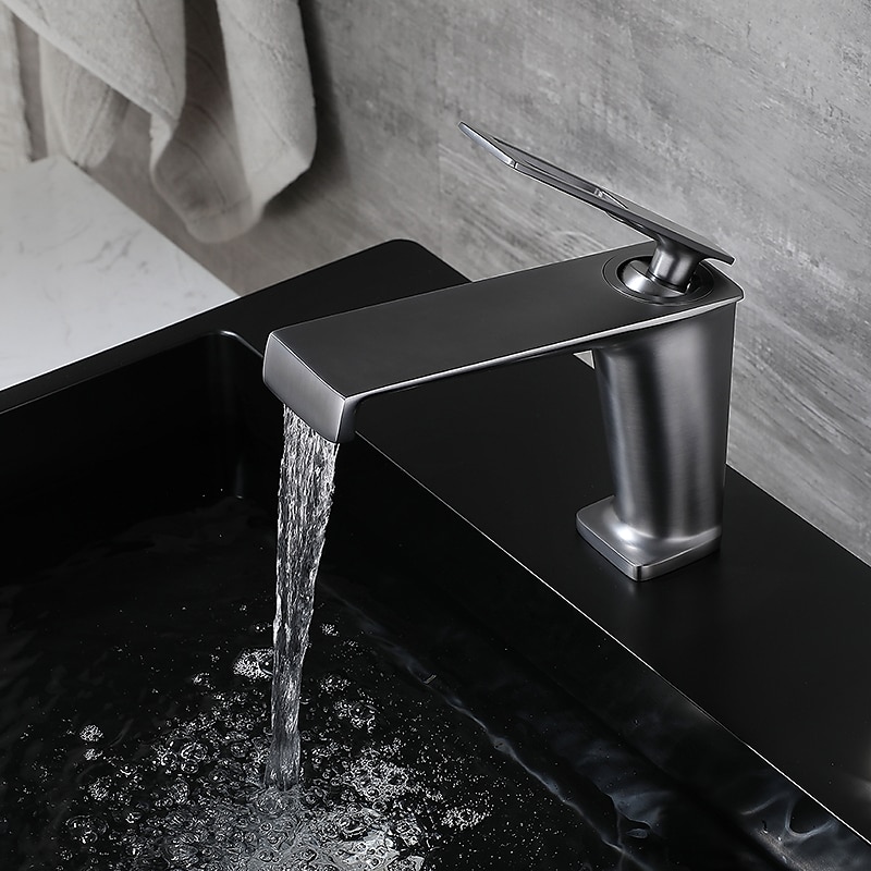 Bathroom Faucet Farmhouse Single Handle Lavatory Basin Vanity Sink Faucet Chrome/Black/Grey/Gold Available 2025 - CAD $143.99 –P10