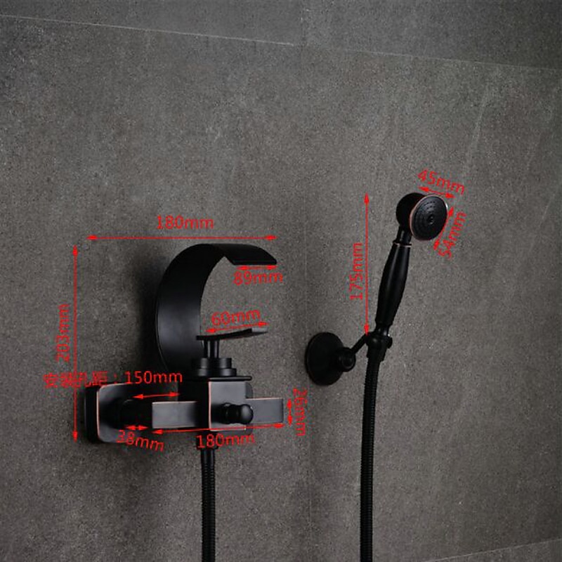 Bathtub Faucet - Modern Contemporary Electroplated Wall Installation Ceramic Valve Bath Shower Mixer Taps 2025 - CAD $207.99 –P18