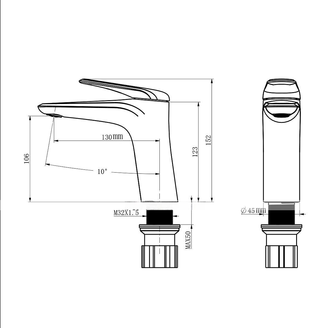 Bathroom Sink Faucet - Single Chrome / Brushed / Electroplated Centerset Single Handle One HoleBath Taps / Brass 2025 - CAD $127.99 –P1