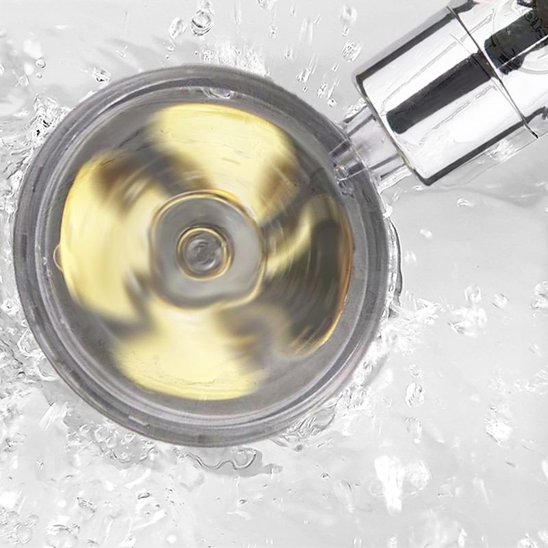 Shower Head Water Saving Flow 360 Degrees Rotating With Small Fan ABS Rain High-Pressure Spray Nozzle Bathroom Accessories 2025 - CAD $4.99 –P5