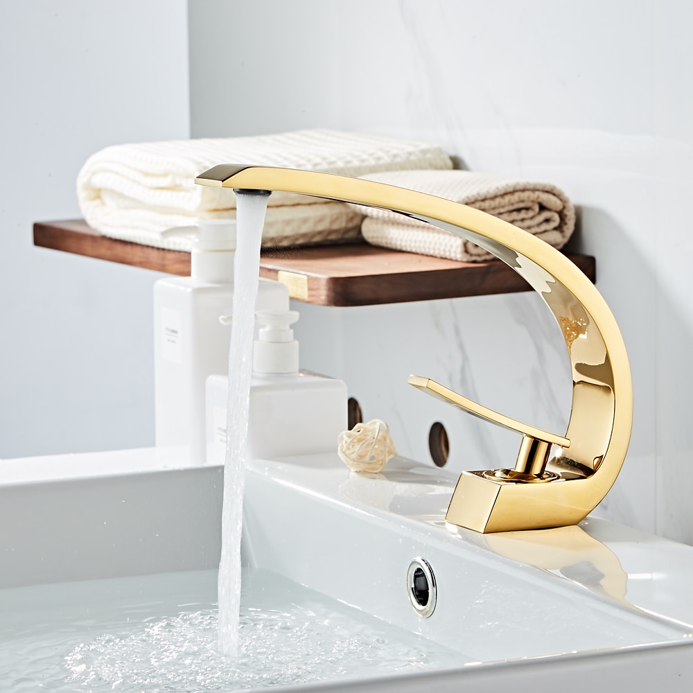 Bathroom Sink Mixer Faucet, Monobloc Washroom Brass Basin Taps Single Handle One Hole Deck Mounted, with Hot and Cold Hose, Chrome Oil-rubbed Bronze Brushed Golden Black Taps 2025 - CAD $87.99 –P8