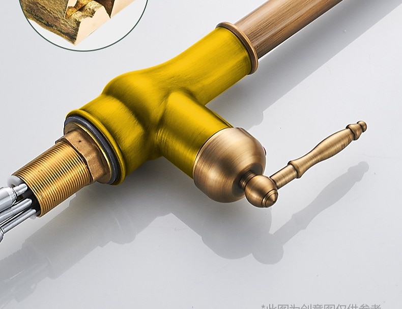 Kitchen Faucet with SprayerAntique Brass Pull-out 3-Function Outlet Mode Single Handle One Hole Sink Kitchen Taps with Soap Dispenser or Drain 2025 - CAD $175.99 –P10