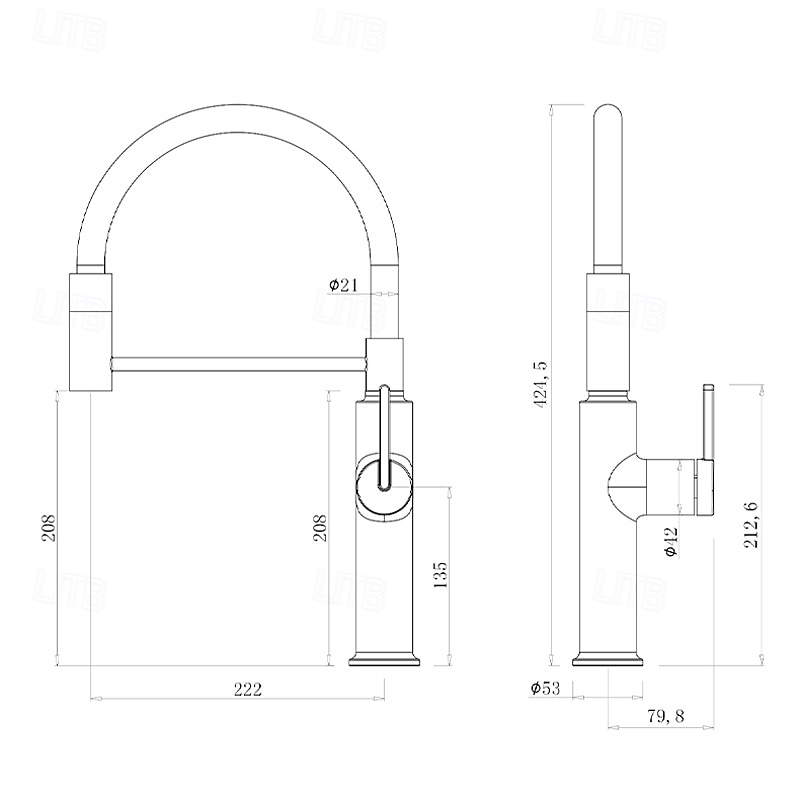 Kitchen faucet - Single Handle One Hole Electroplated / Painted Finishes Pull-out / Pull-down / Standard Spout / Tall / High Arc Centerset Modern Contemporary Kitchen Taps 2025 - CAD $84.99 –P10