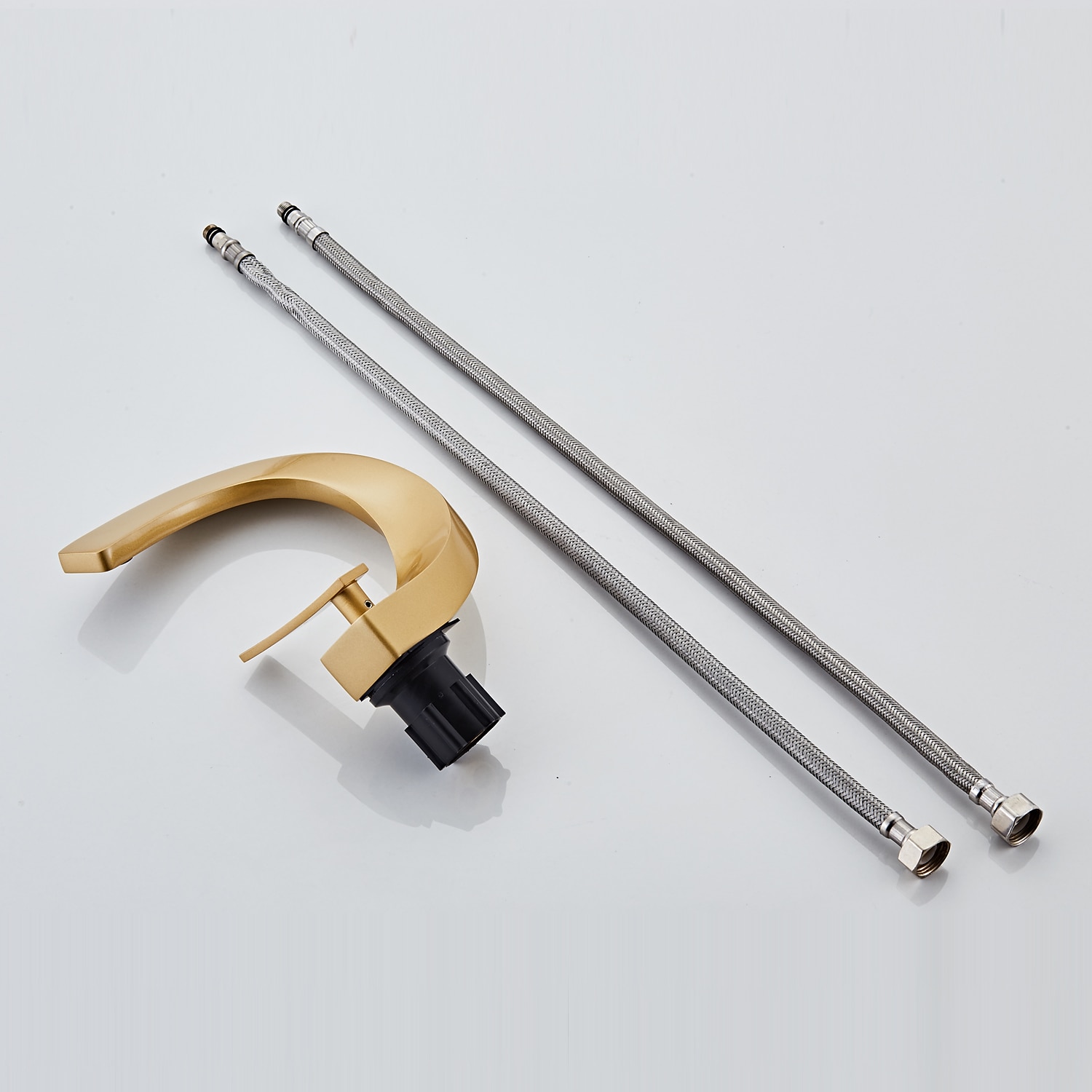 Bathroom Sink Mixer Faucet, Mono Wash Basin Single Handle Basin Taps Washroom, Monobloc Vessel Water Brass Tap Deck Mounted with Hot and Cold Hose 2025 - CAD $135.99 –P12