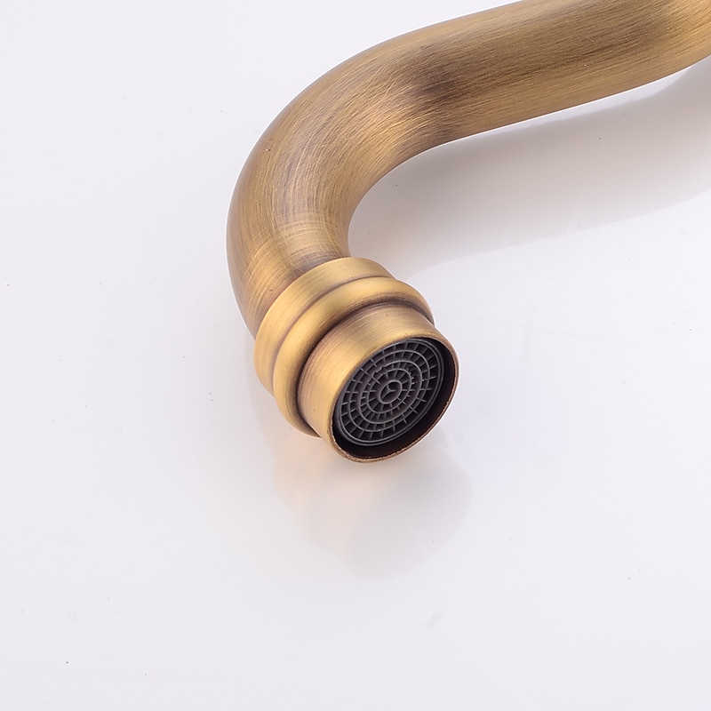 Bathroom Faucet Single Handle, Sink Mixer Basin Taps with Cold and Hot Hose Vintage Brass 2025 - CAD $71.99 –P5