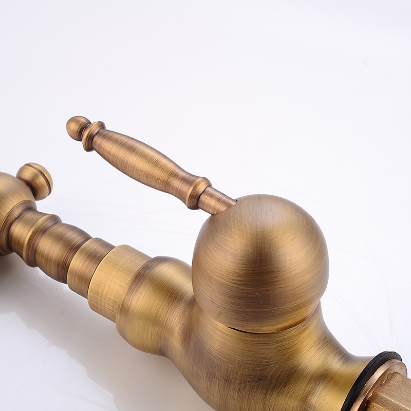 Bathroom Faucet Single Handle, Sink Mixer Basin Taps with Cold and Hot Hose Vintage Brass 2025 - CAD $71.99 –P4