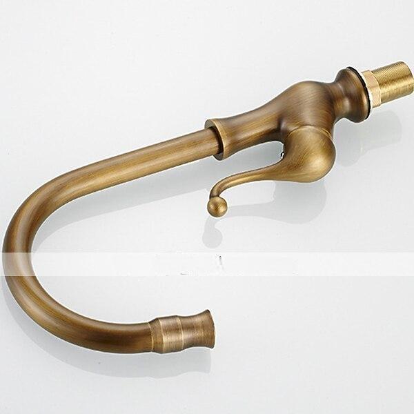 Kitchen FaucetAntique Brass Single Handle One Hole Standard Spout Centerset Contemporary Rotatable Kitchen Taps with Cold and Hot Switch 2025 - CAD $87.99 –P5