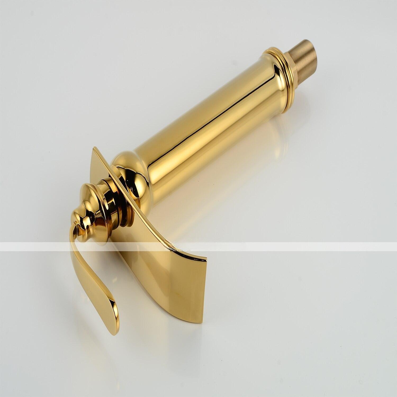 Bathroom Sink Faucet - Waterfall Ti-PVD Centerset Single Handle One HoleBath Taps / Brass 2025 - CAD $127.99 –P3