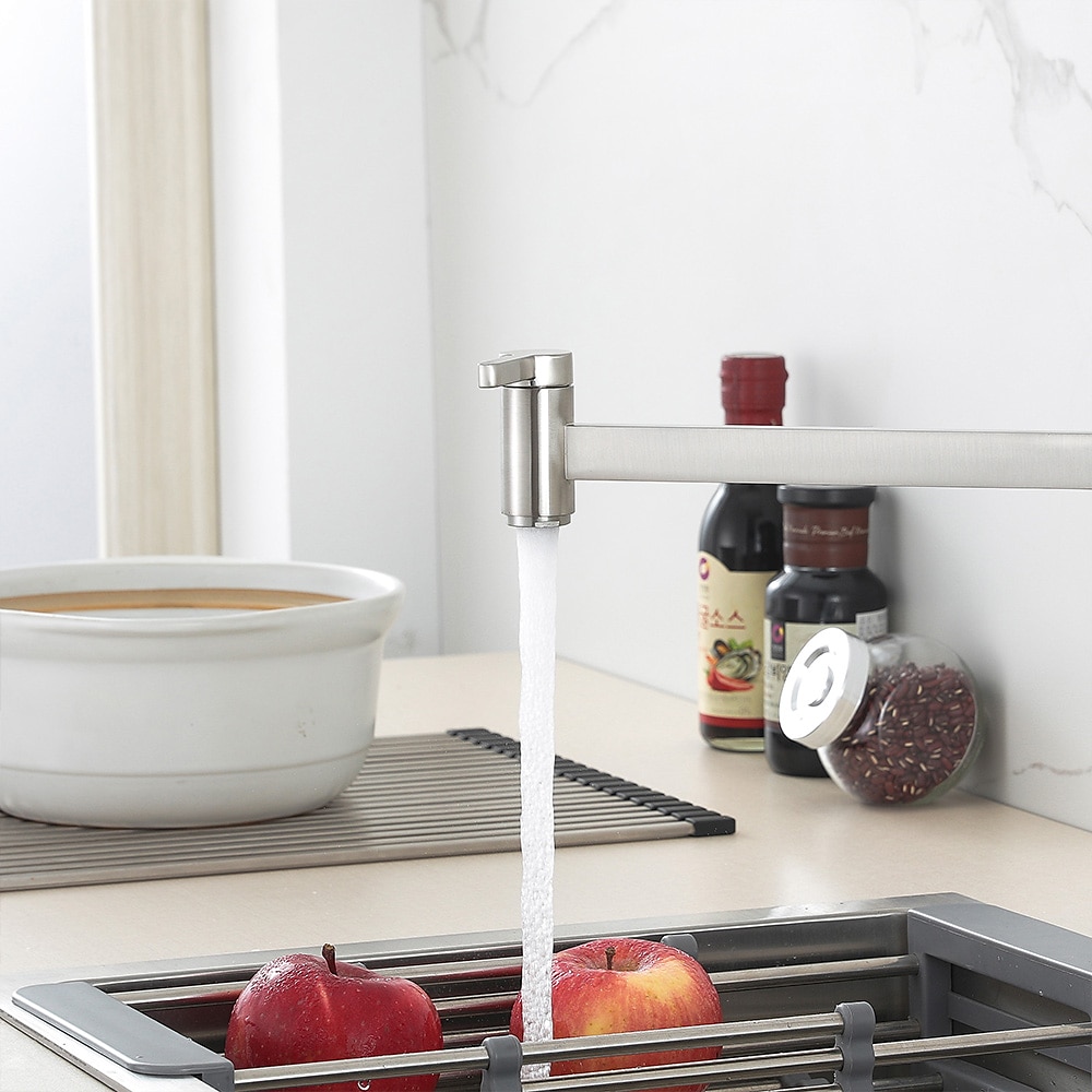 Kitchen FaucetWall Mounted Pot Filler Two Handles One Hole Contemporary Kitchen Taps 2025 - CAD $79.99 –P5
