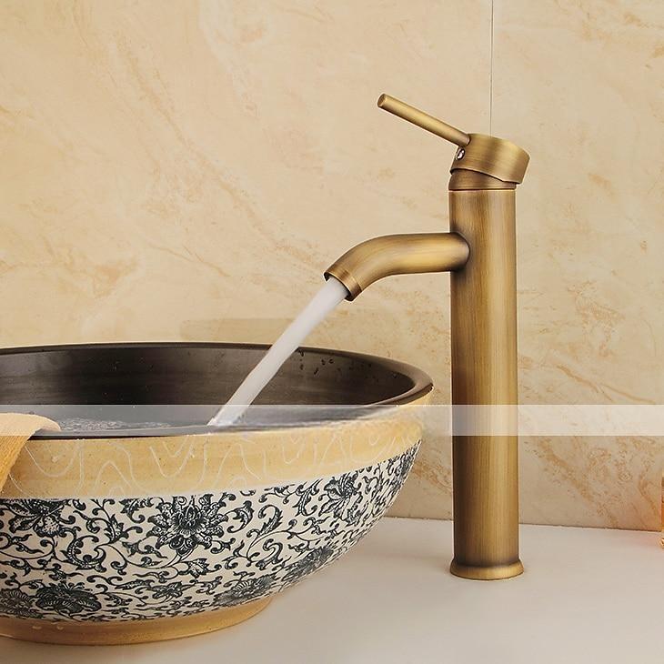 Bathroom Sink Faucet - Classic Antique Brass Centerset Single Handle One HoleBath Taps 2025 - CAD $79.99 –P9