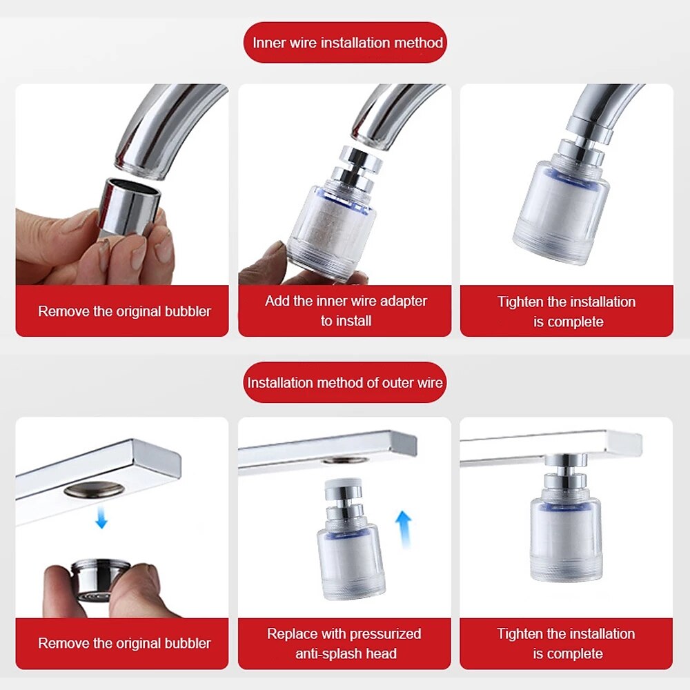 Multifunctional Anti-splash Head Pressurized Filter Water Saver Pp Cotton Filter Faucet To Effectively Filter Sediment Faucet 2025 - CAD $6.99 –P7