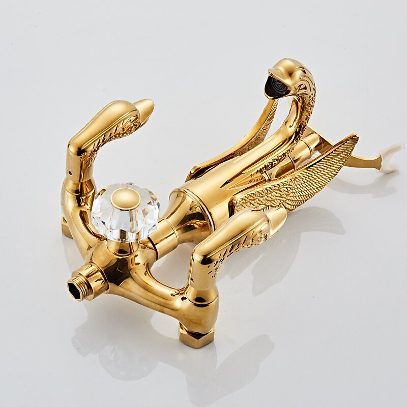 Bathtub Faucet - Retro Vintage Electroplated Wall Installation Brass Valve Bath Shower Mixer Taps 2025 - CAD $287.99 –P4