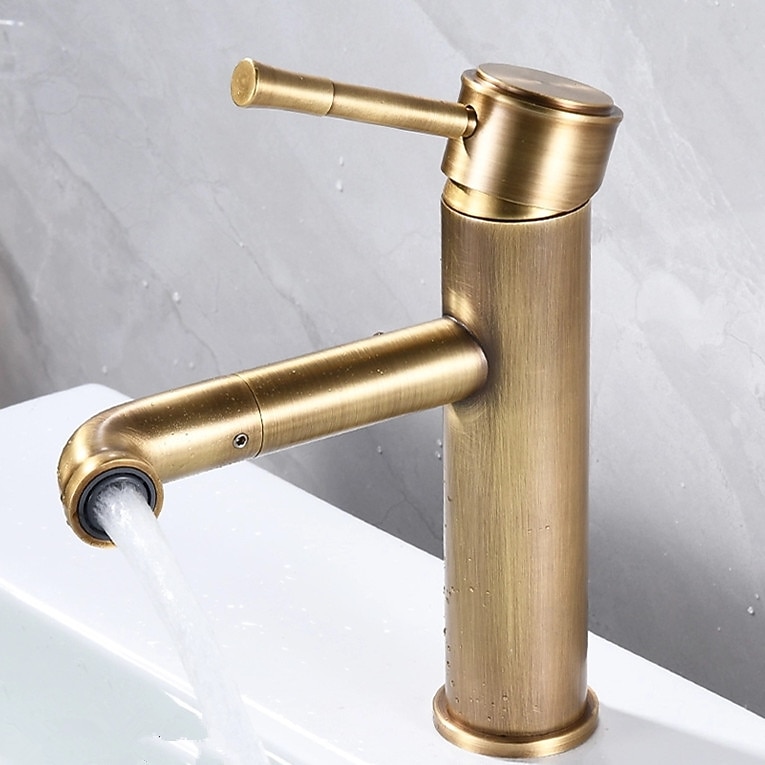 Bathroom Sink Faucet - Pull Out Oil-Rubbed Bronze / Antique Brass Centerset Single Handle One Holebath Taps 2025 - CAD $111.99 –P8
