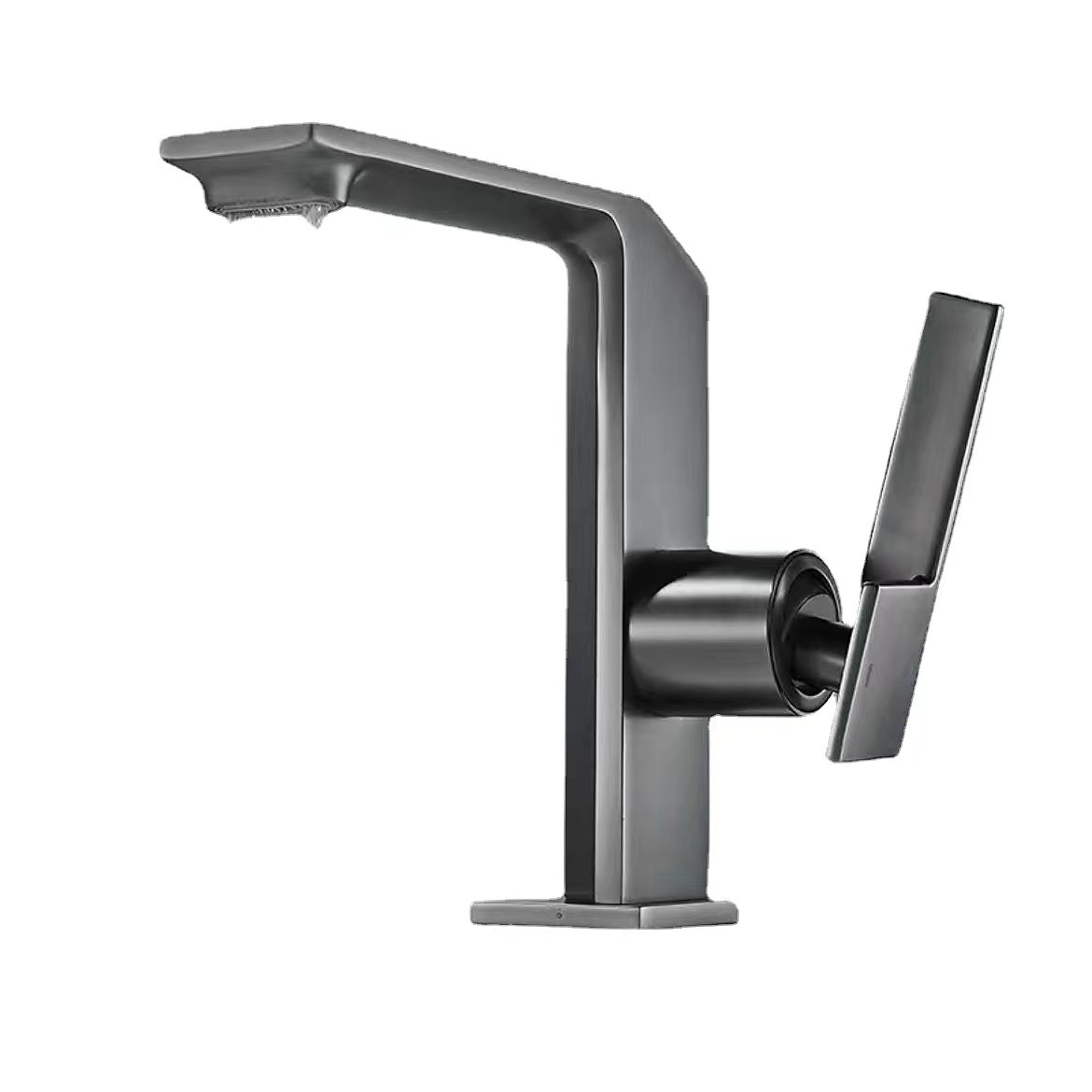 Waterfall Bathroom Sink Mixer Faucet Brass, Single Handle Washroom Basin Taps One Hole Faucets with Hot and Cold Hose, Waterfall Spout Brass Bathroom Tap Chrome Black Gold Grey 2025 - CAD $111.99 –P11