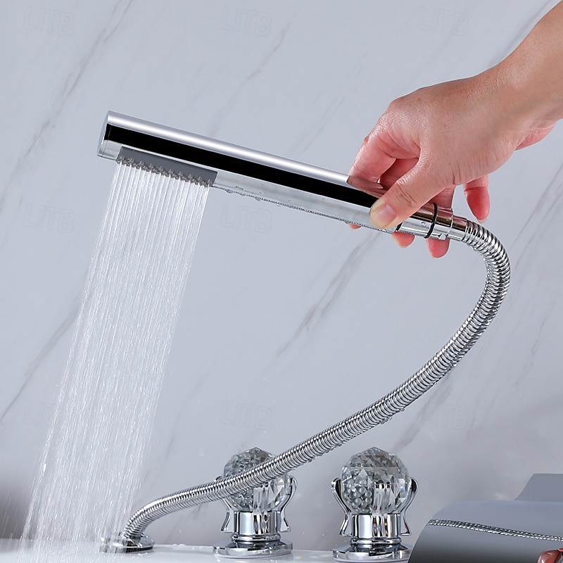 Bathtub Faucet - Modern Contemporary Electroplated Roman Tub Brass Valve Bath Shower Mixer Taps 2025 - CAD $295.99 –P3