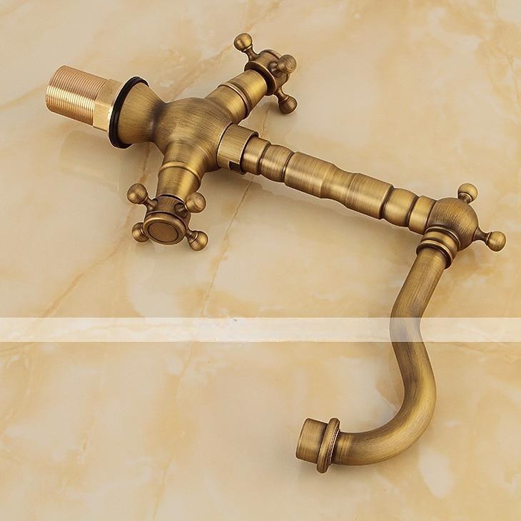 Kitchen faucet - Two Handles One Hole Antique Copper Standard Spout Centerset Contemporary / Antique Kitchen Taps 2025 - CAD $95.99 –P4
