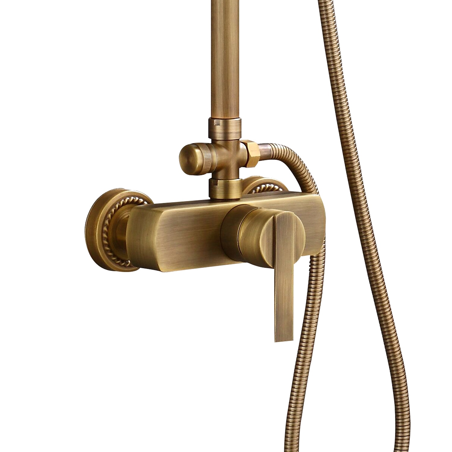 Shower FaucetShower System SetRainfall Antique Antique Copper Shower System Ceramic Valve Bath Shower Mixer Taps 2025 - CAD $287.99 –P4